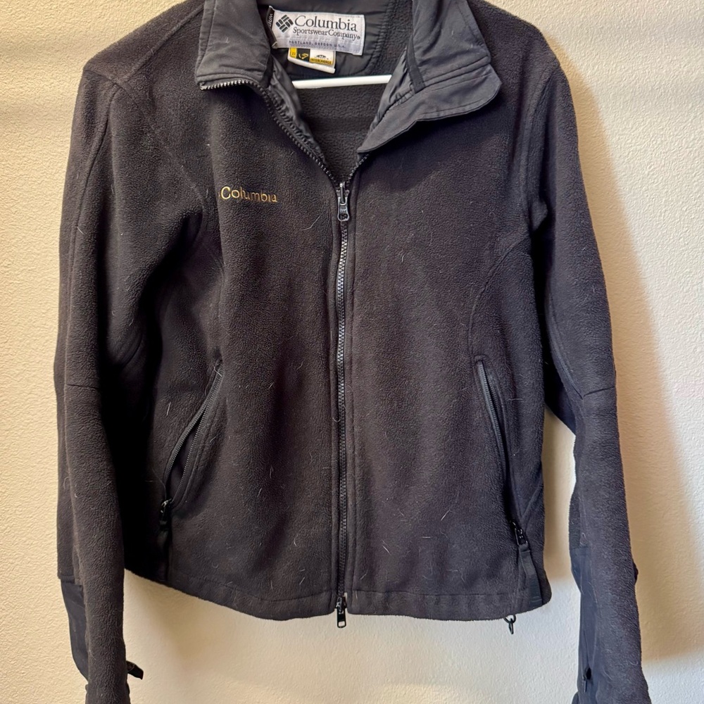 Columbia Black Fleece Jacket with Pit Zips